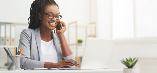 female customer service agent on a call